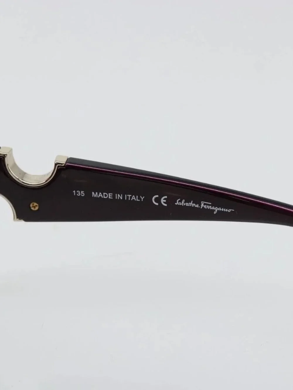 Salvatore Ferragamo Gancini Sunglasses plastic Purple Auth 180951M